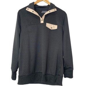 Seven rock life men’s sweater pull over black & tan size medium